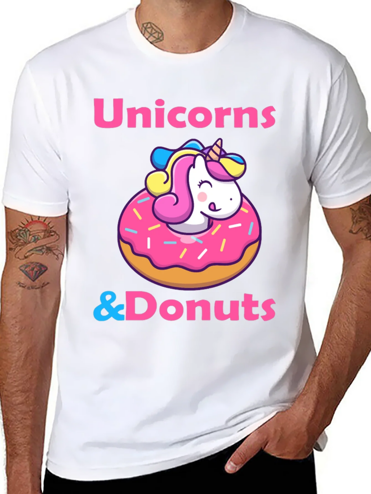 Unicorns & Donuts T-Shirt: Whimsical Graphic Tee product image 7