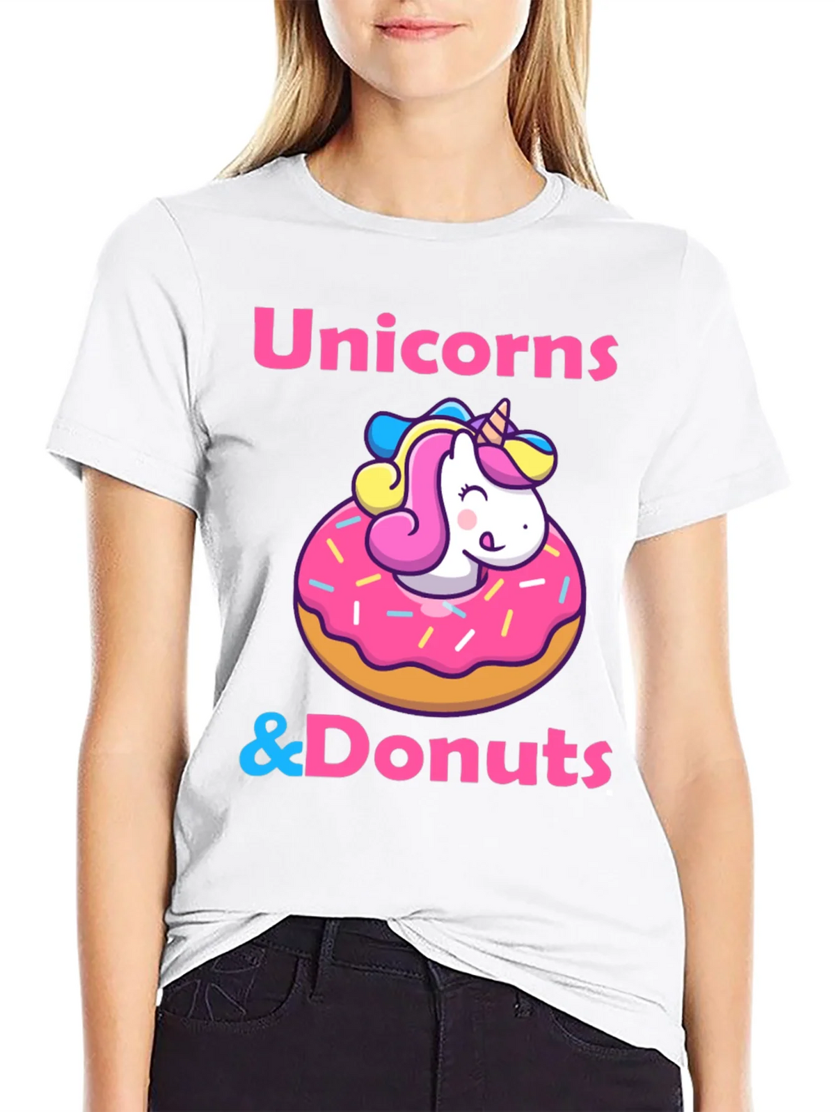 Unicorns & Donuts T-Shirt: Whimsical Graphic Tee product image 8