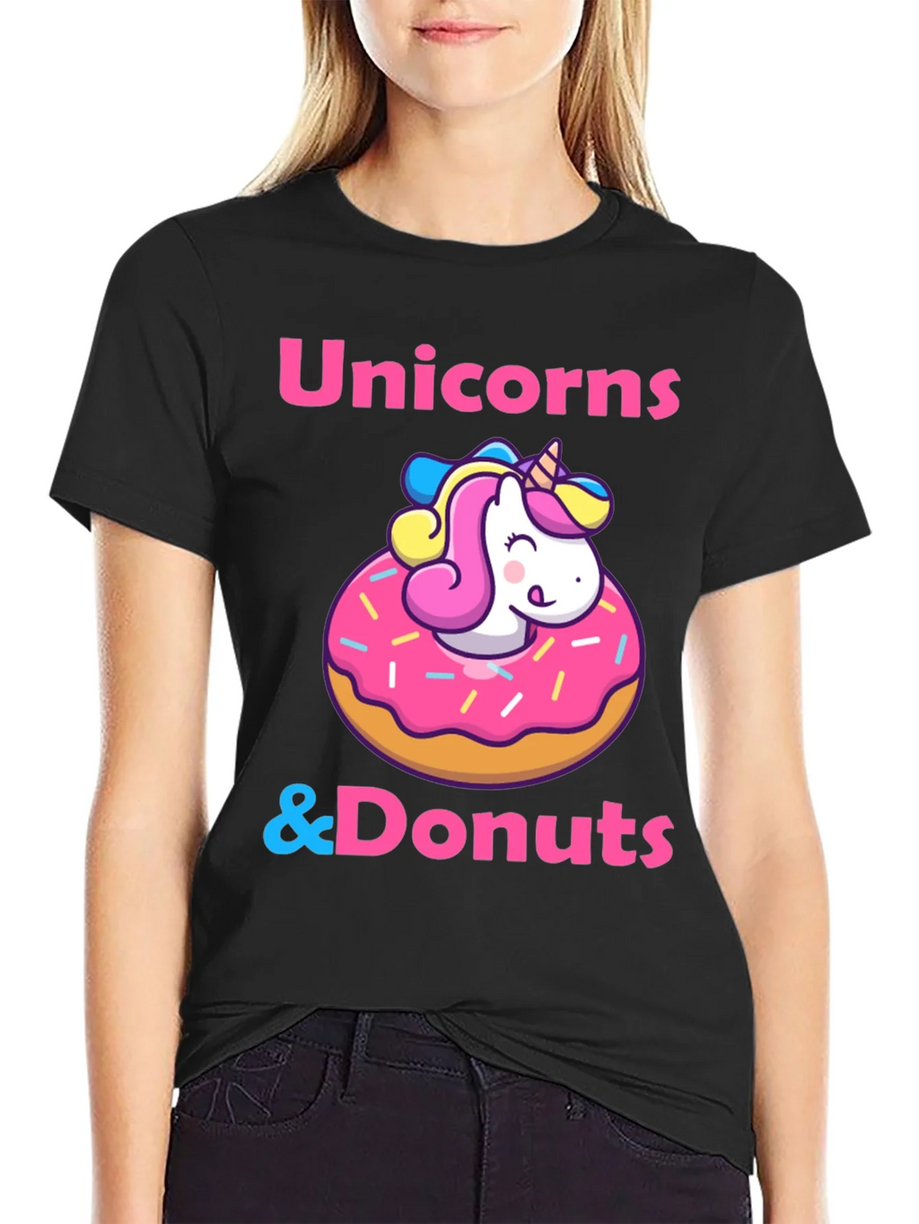 Unicorns & Donuts T-Shirt: Whimsical Graphic Tee product image 2