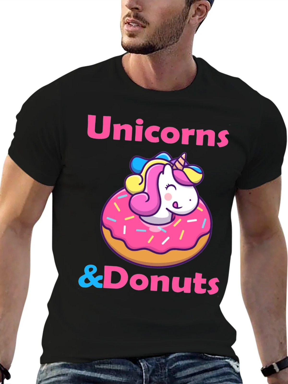 Unicorns & Donuts T-Shirt: Whimsical Graphic Tee product image 6