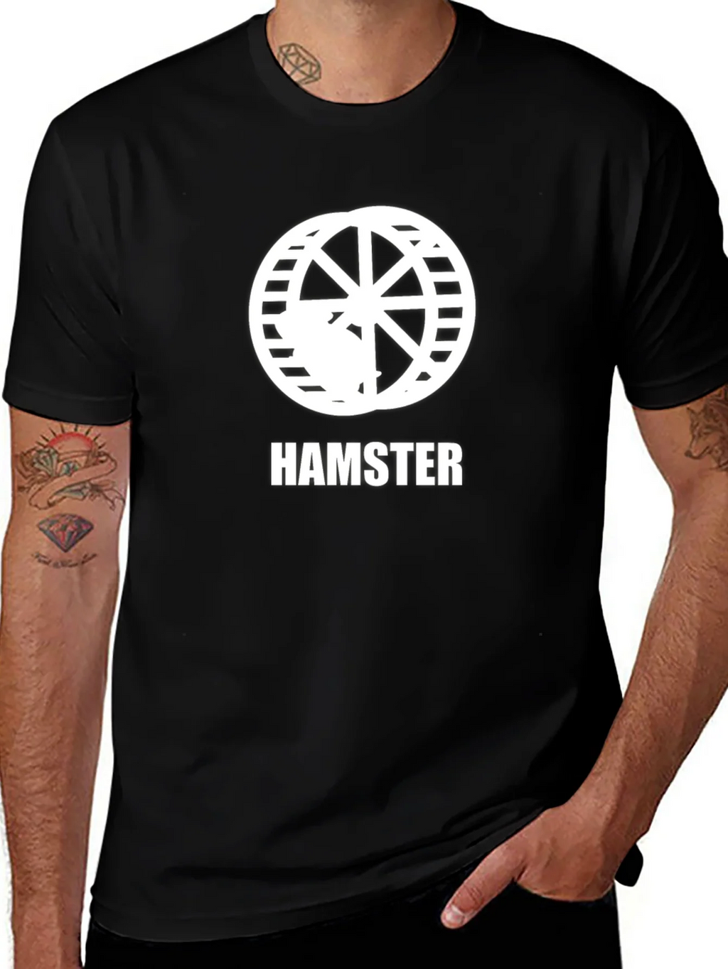 Hamster Wheel Graphic Tee - Novelty Animal Lover Shirt product image 1