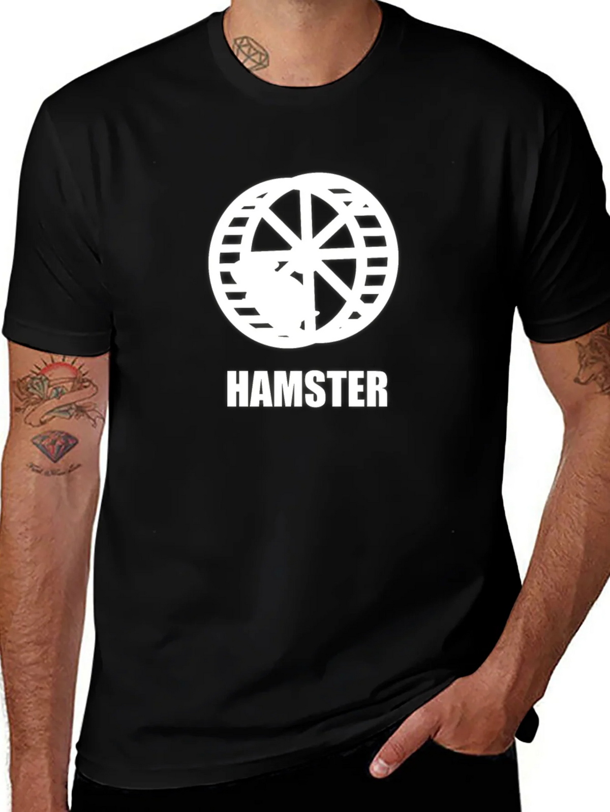 Hamster Wheel Graphic Tee - Novelty Animal Lover Shirt product image 1