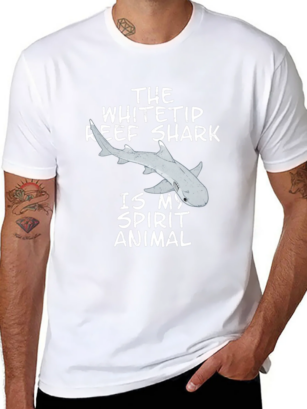 Whitetip Reef Shark Spirit Animal Tee product image 7