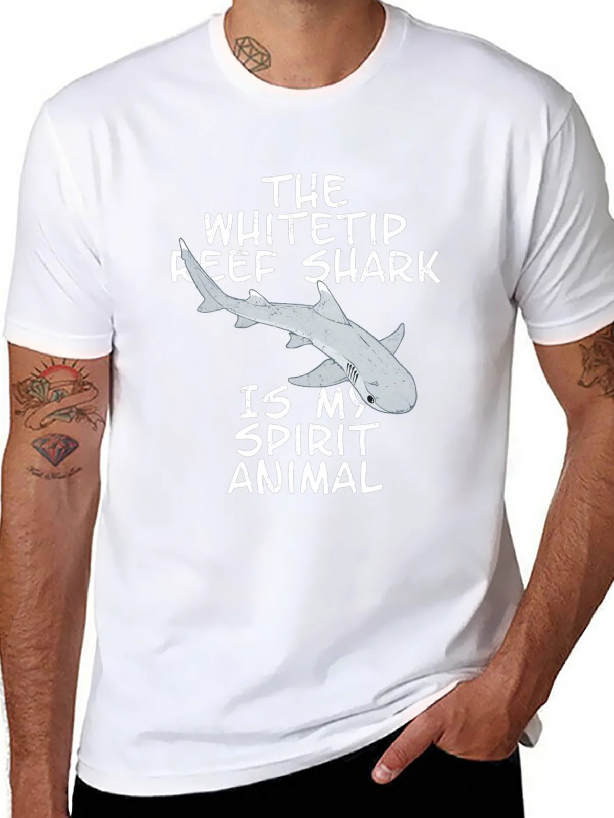 Whitetip Reef Shark Spirit Animal Tee product image 7