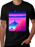 Synthwave Landscape Graphic T-Shirt product image 1