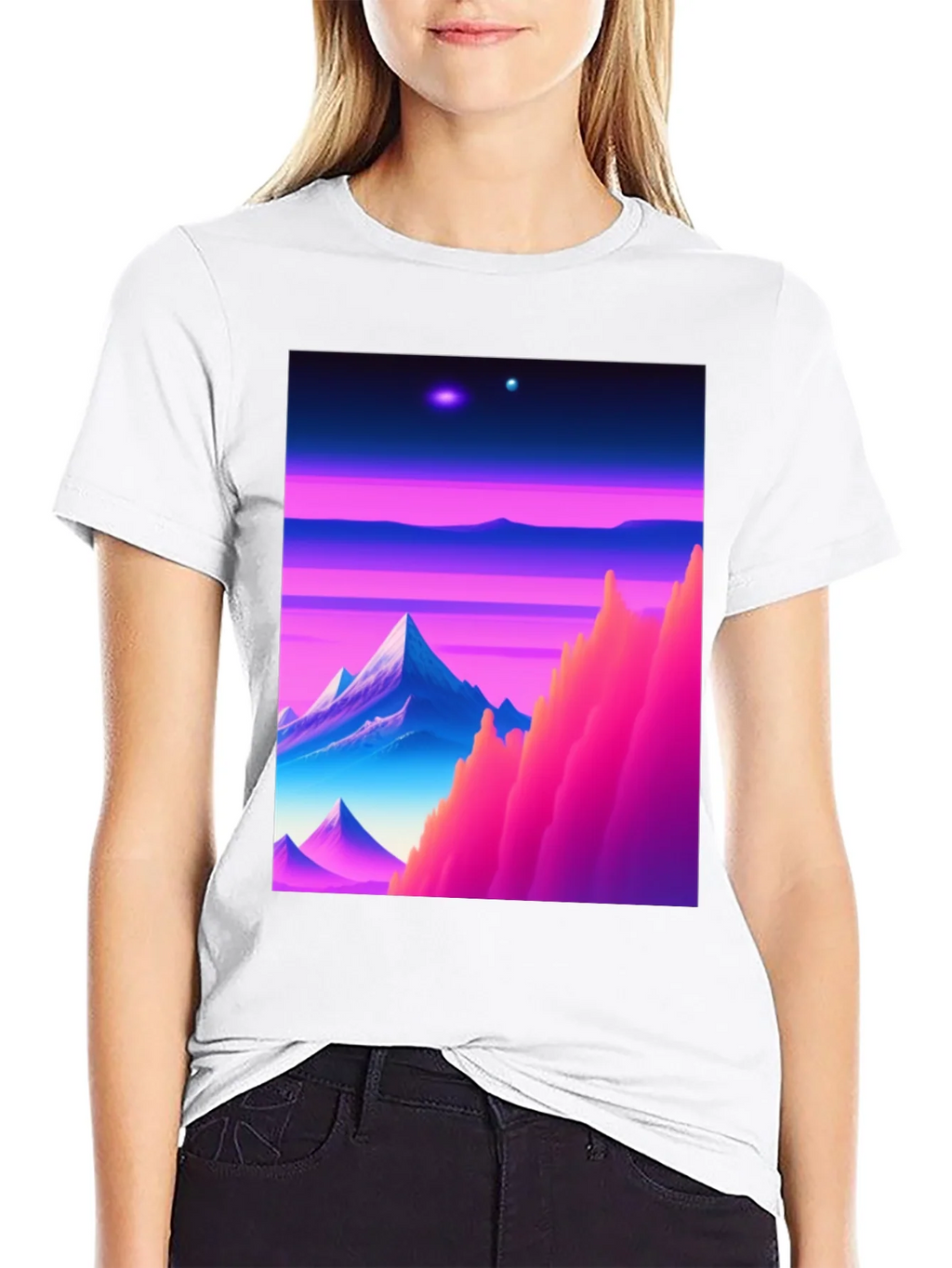 Synthwave Landscape Graphic T-Shirt product image 7