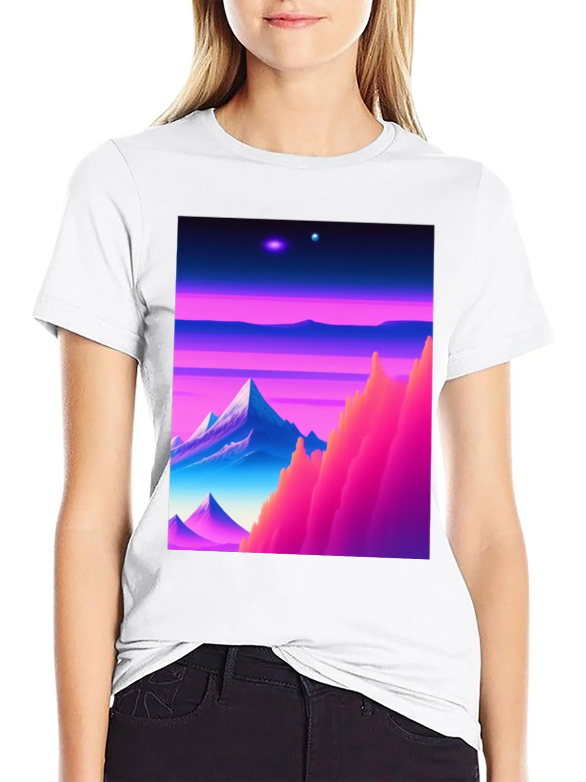 Synthwave Landscape Graphic T-Shirt product image 7