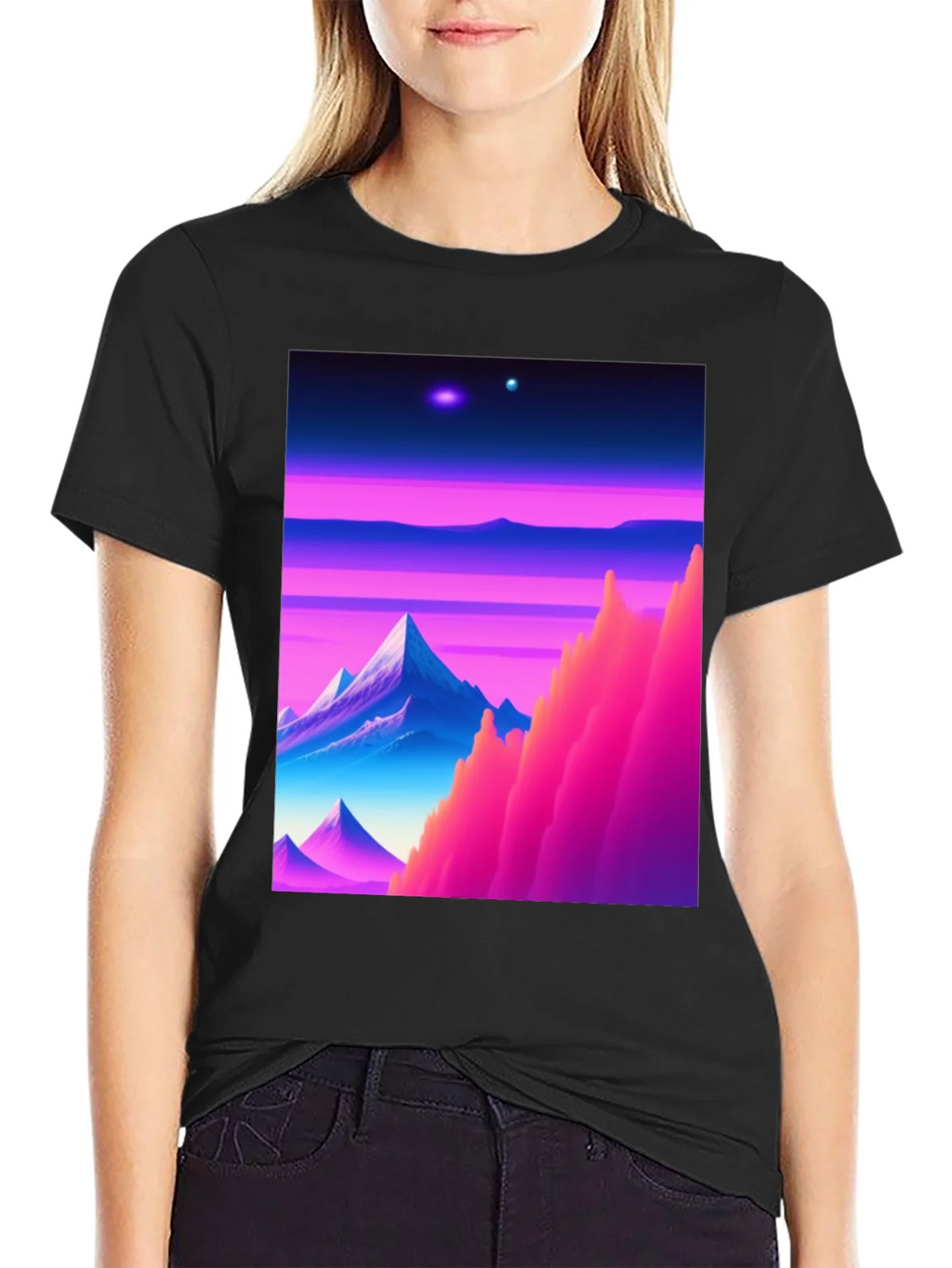 Synthwave Landscape Graphic T-Shirt product image 2