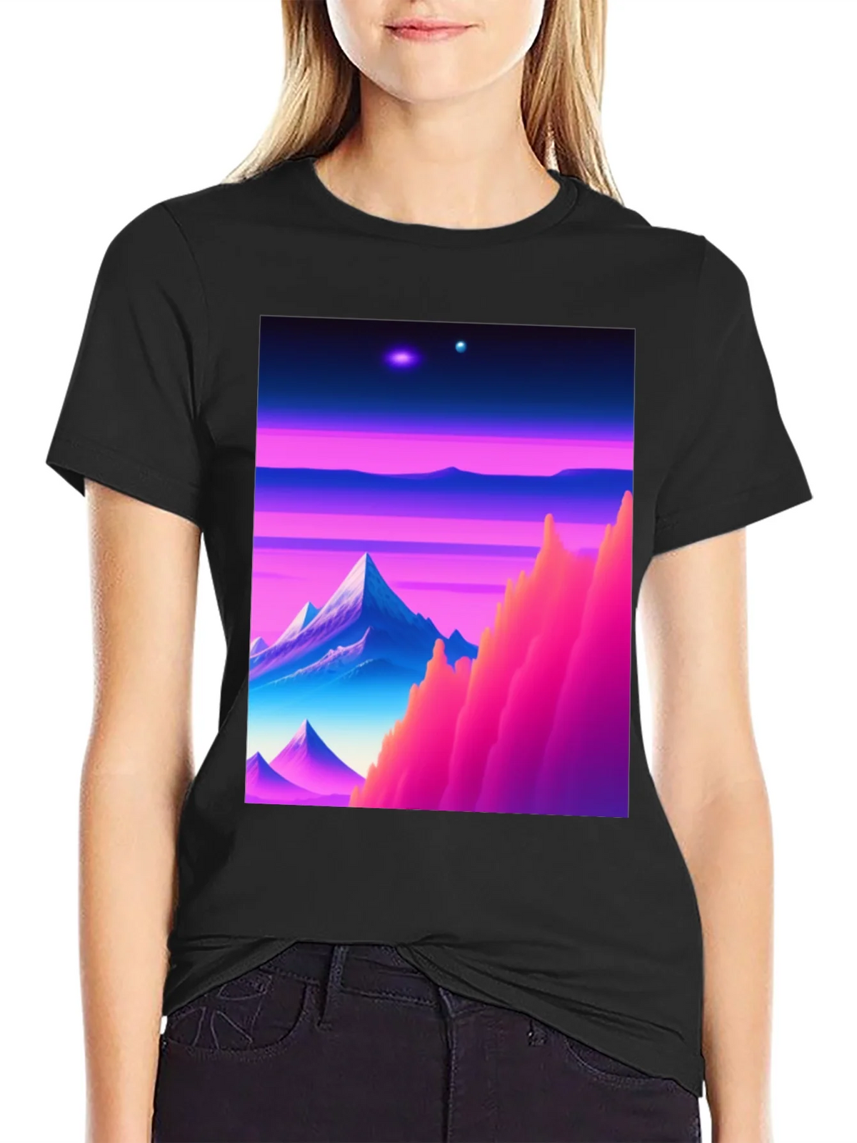 Synthwave Landscape Graphic T-Shirt product image 2