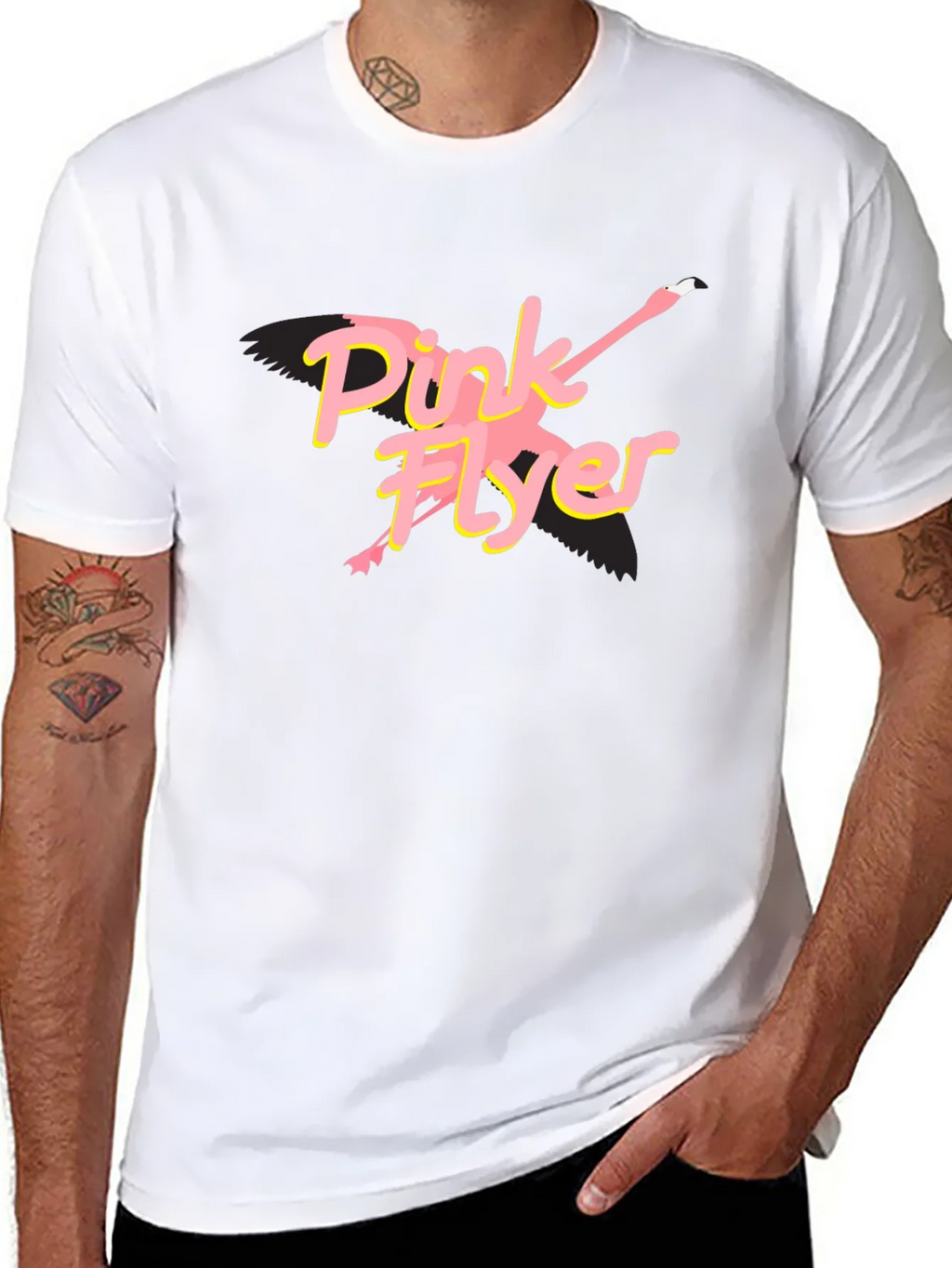 Pink Flyer Black T-Shirt product image 6