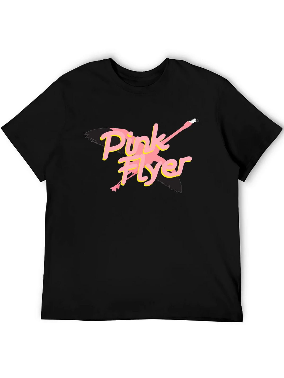 Pink Flyer Black T-Shirt product image 4