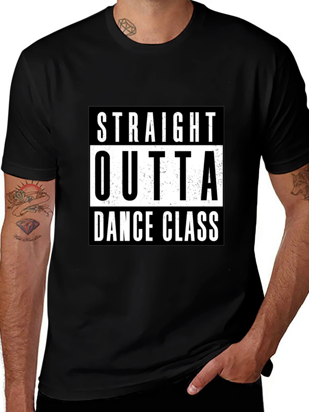 Straight Outta Dance Class Black T-Shirt product image 1