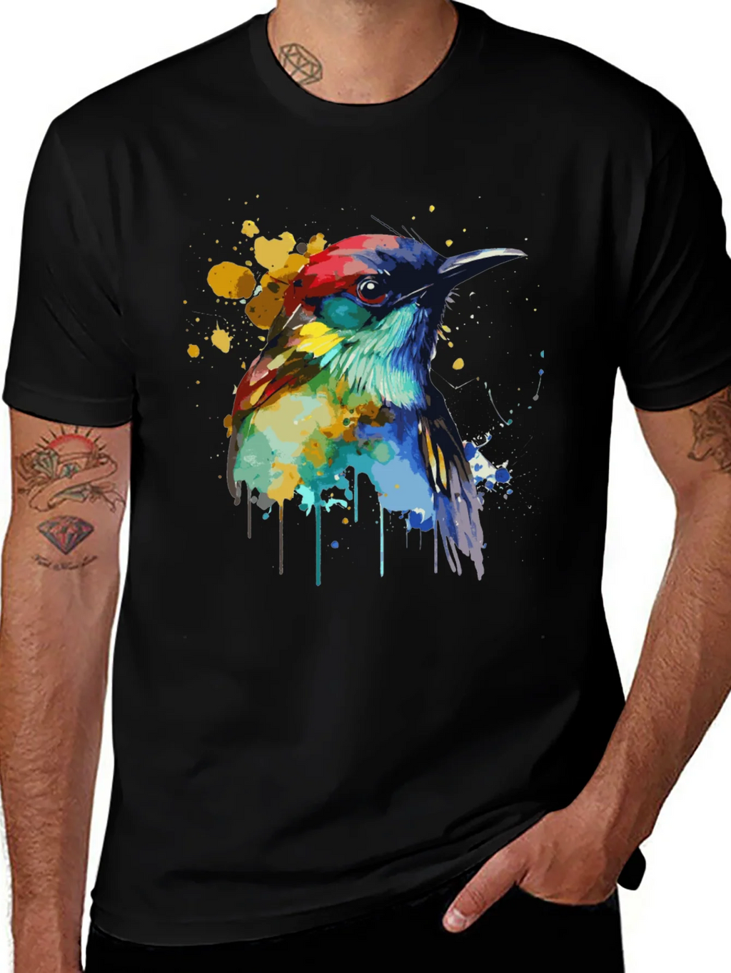 Watercolor Bird Graphic T-Shirt product image 1