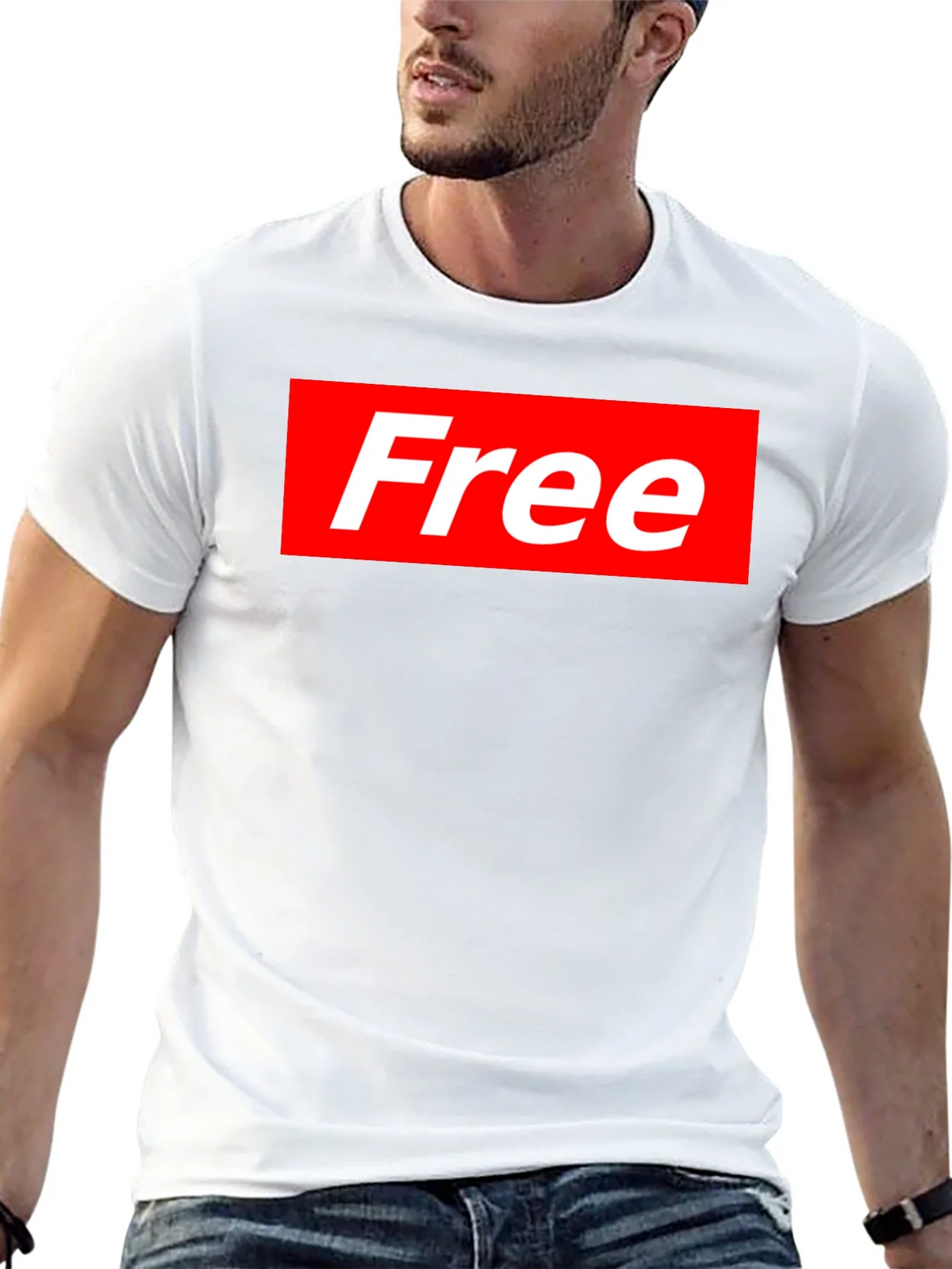 Free Supreme Style T-Shirt - Black Cotton Blend Tee product image 8