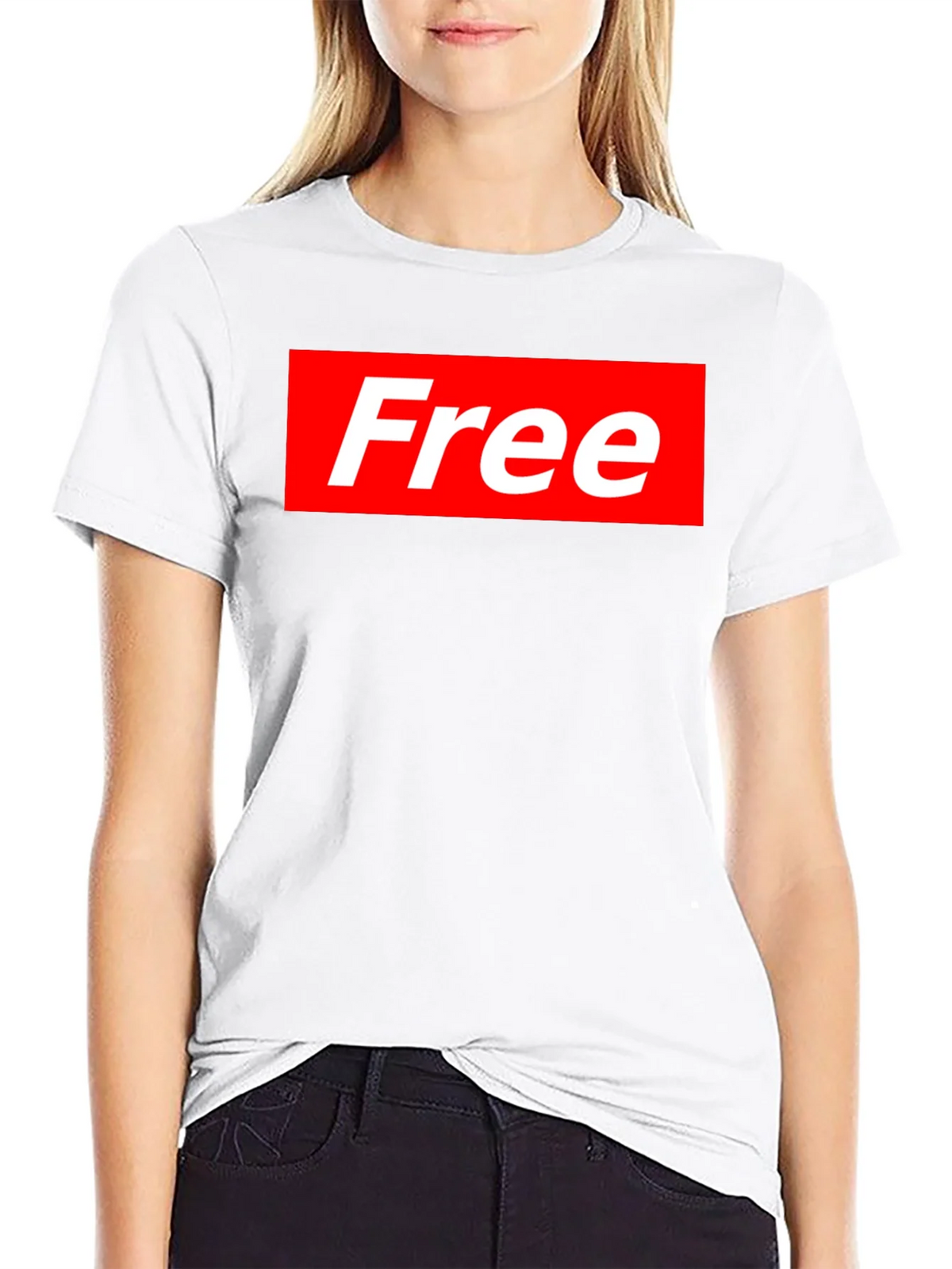 Free Supreme Style T-Shirt - Black Cotton Blend Tee product image 5