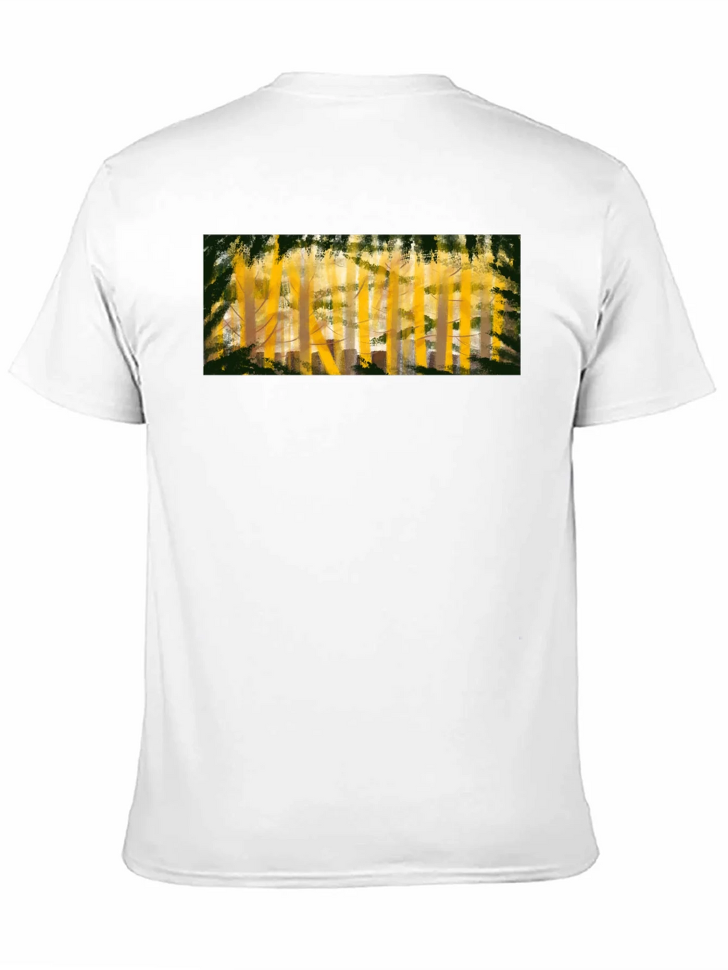 Abstract Forest Print Black T-Shirt product image 10