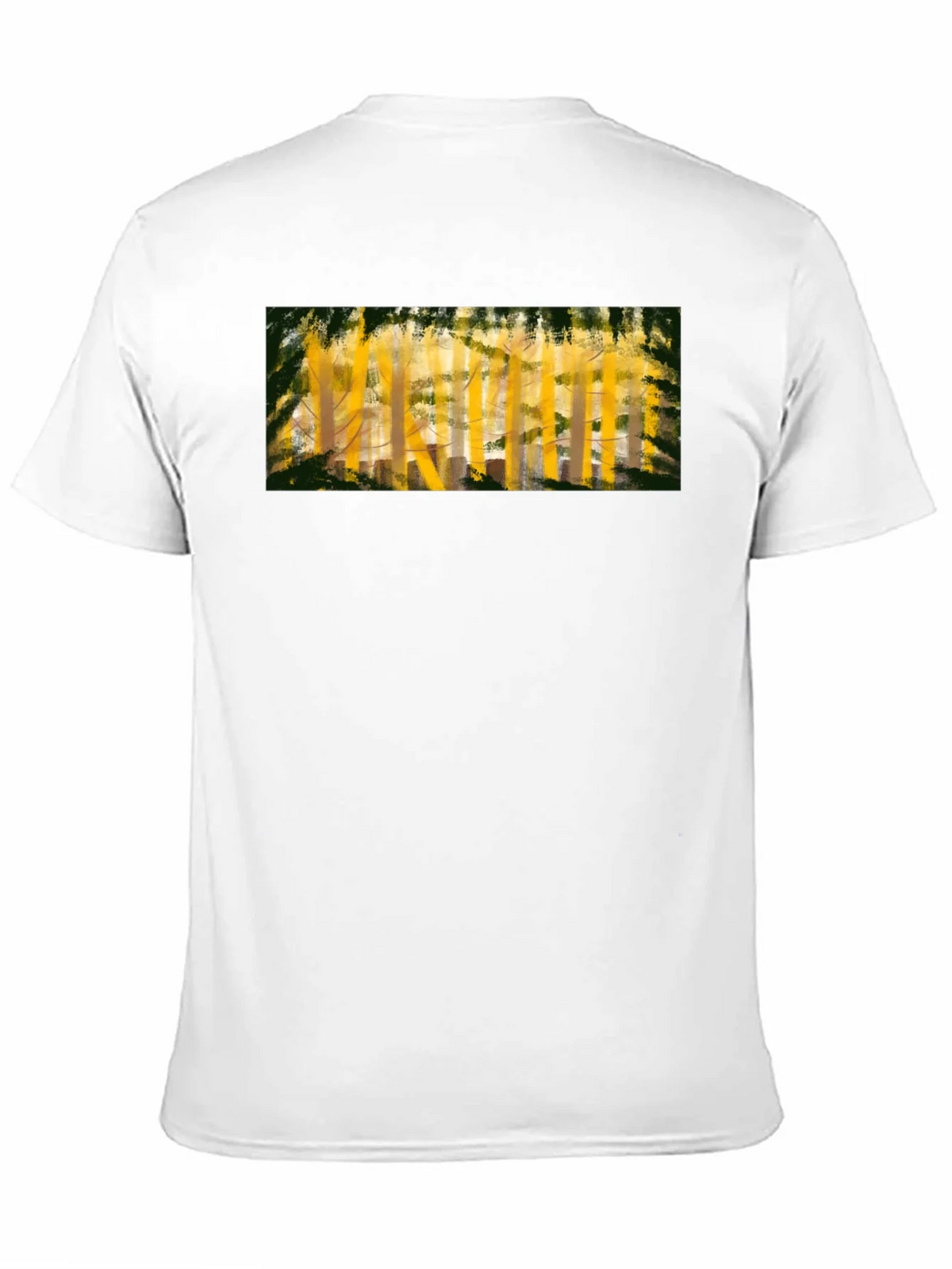 Abstract Forest Print Black T-Shirt product image 10