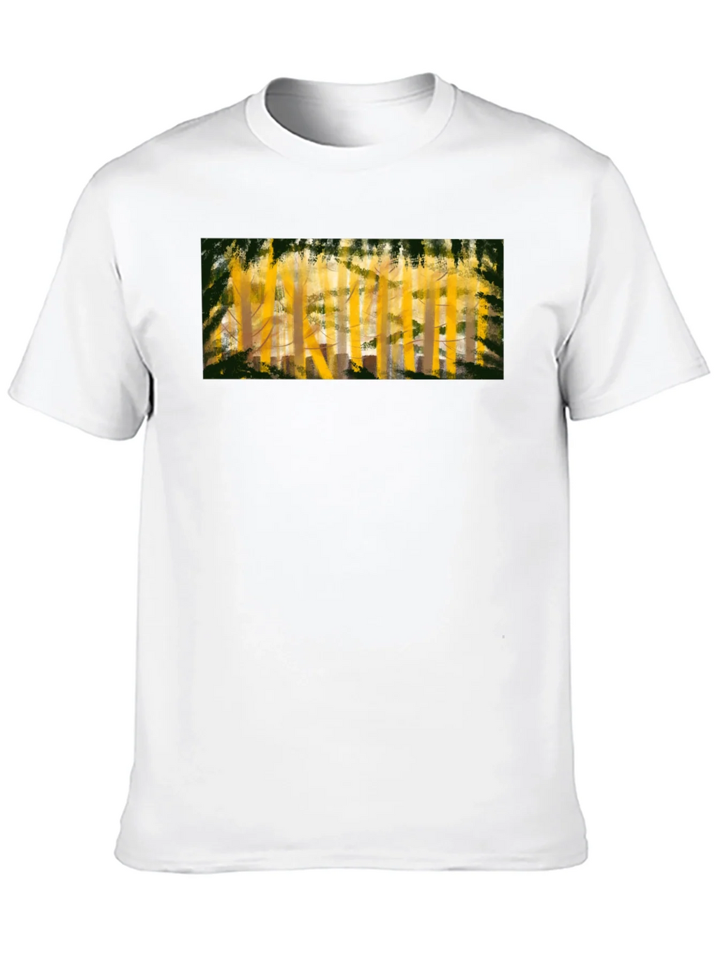 Abstract Forest Print Black T-Shirt product image 9