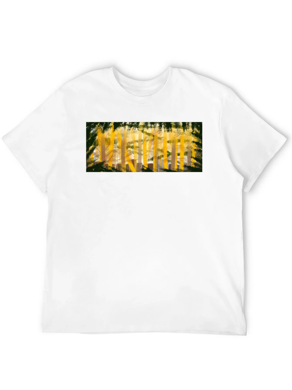 Abstract Forest Print Black T-Shirt product image 11