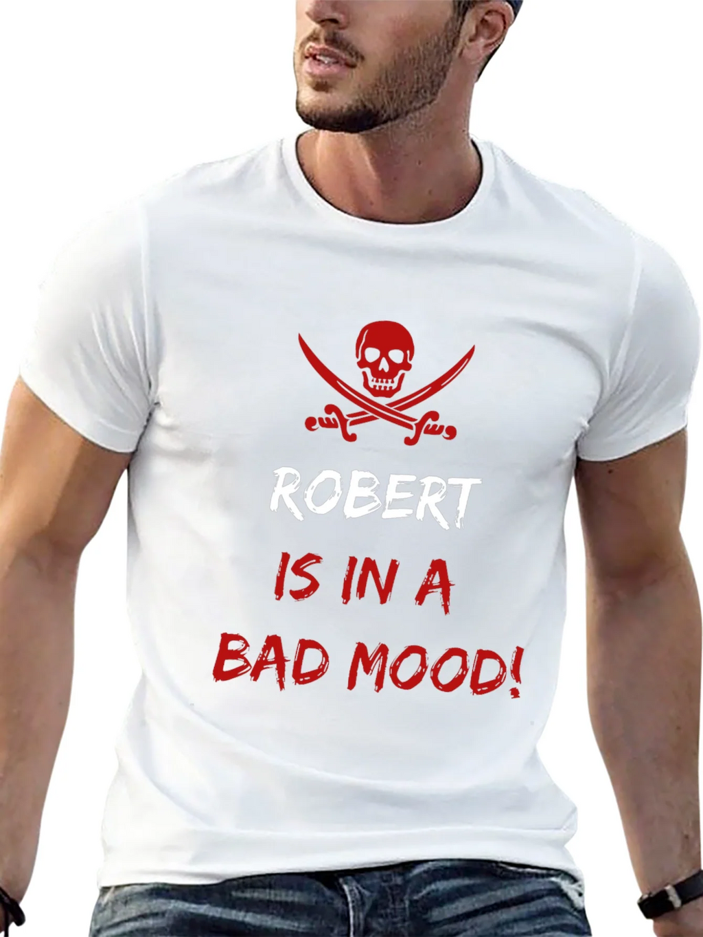 Robert Bad Mood Pirate Skull Graphic T-Shirt product image 10