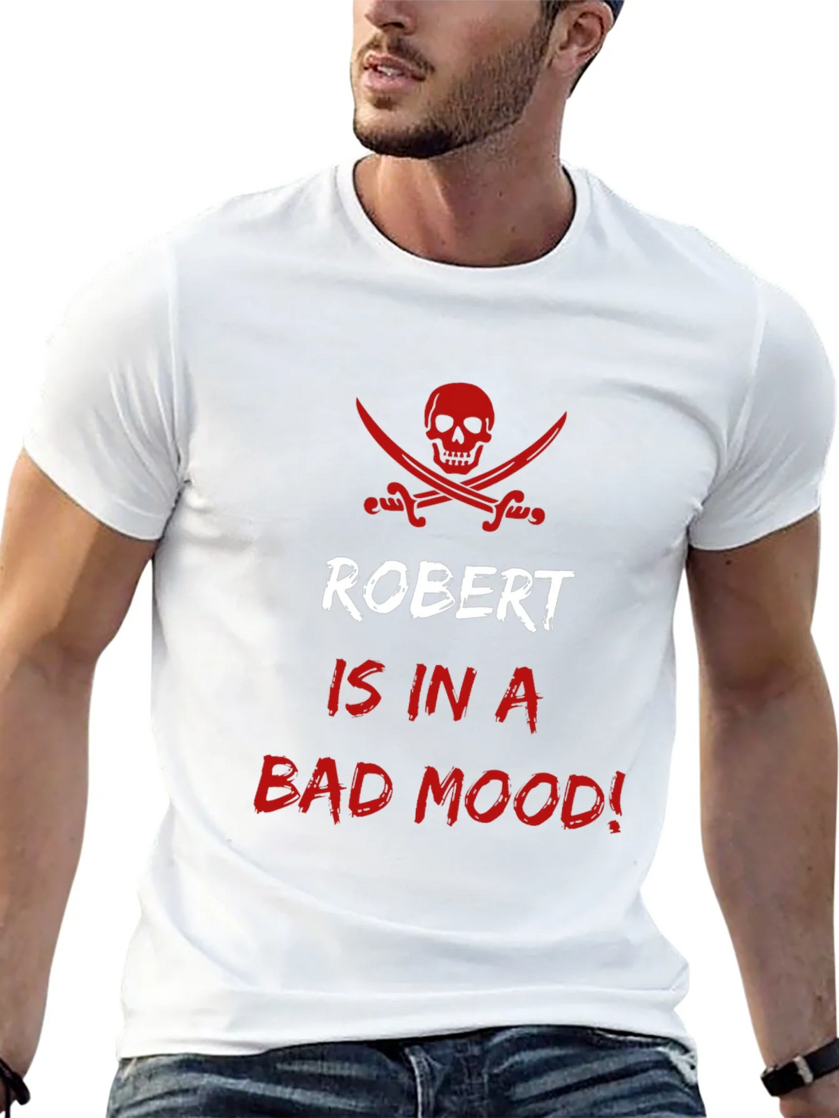Robert Bad Mood Pirate Skull Graphic T-Shirt product image 10
