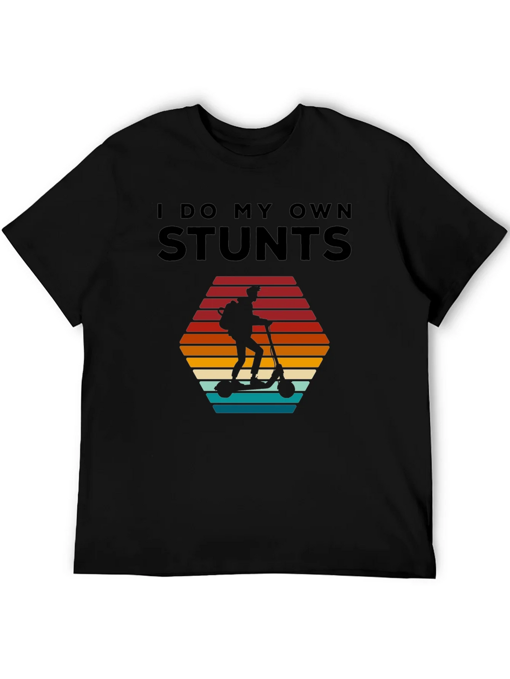 I Do My Own Stunts T-Shirt - Scooter Rider Design product image 2