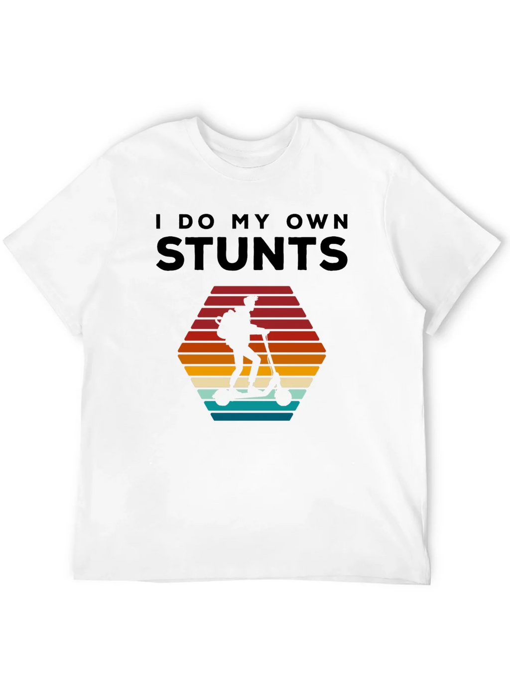 I Do My Own Stunts T-Shirt - Scooter Rider Design product image 7