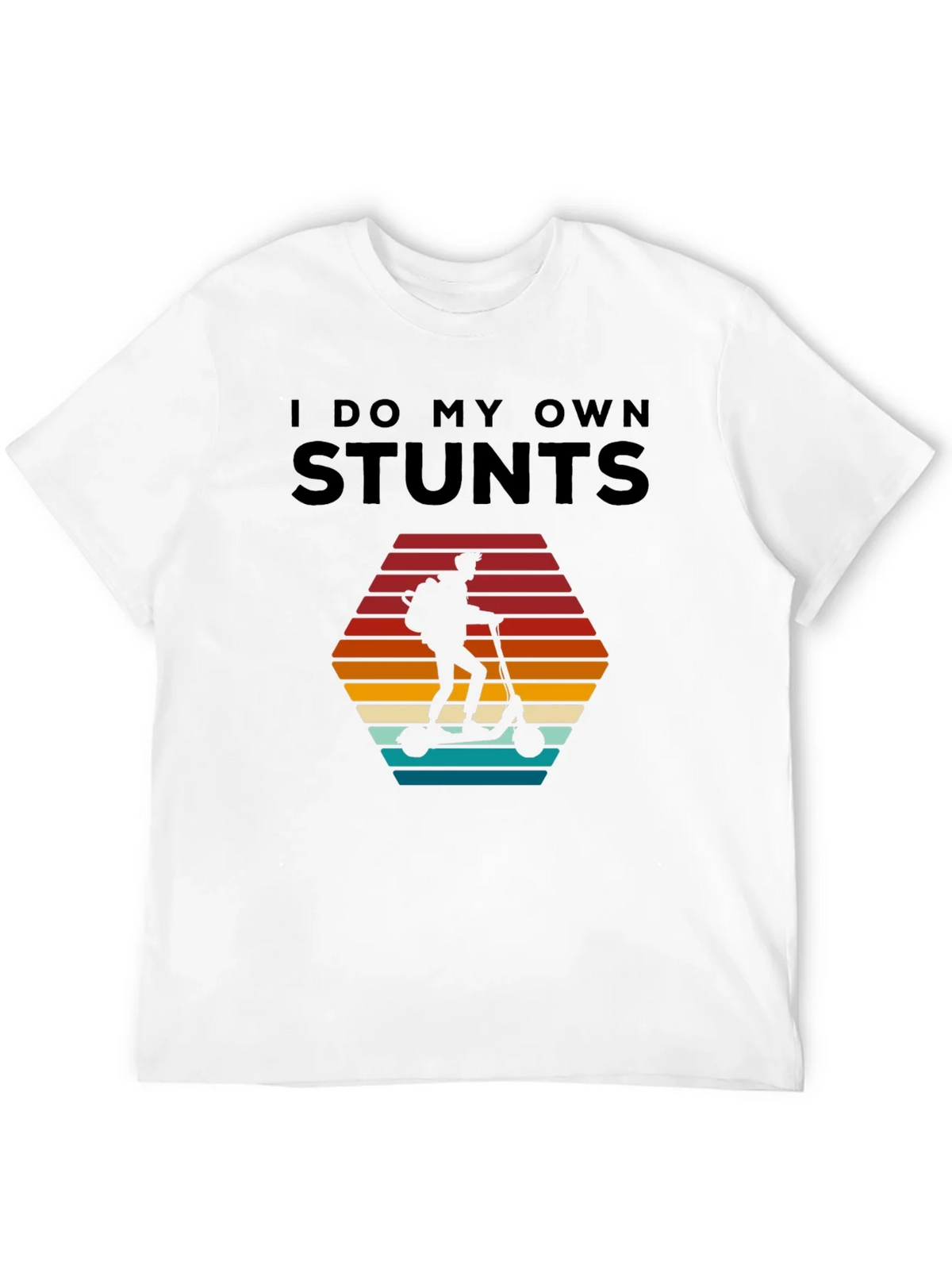 I Do My Own Stunts T-Shirt - Scooter Rider Design product image 7