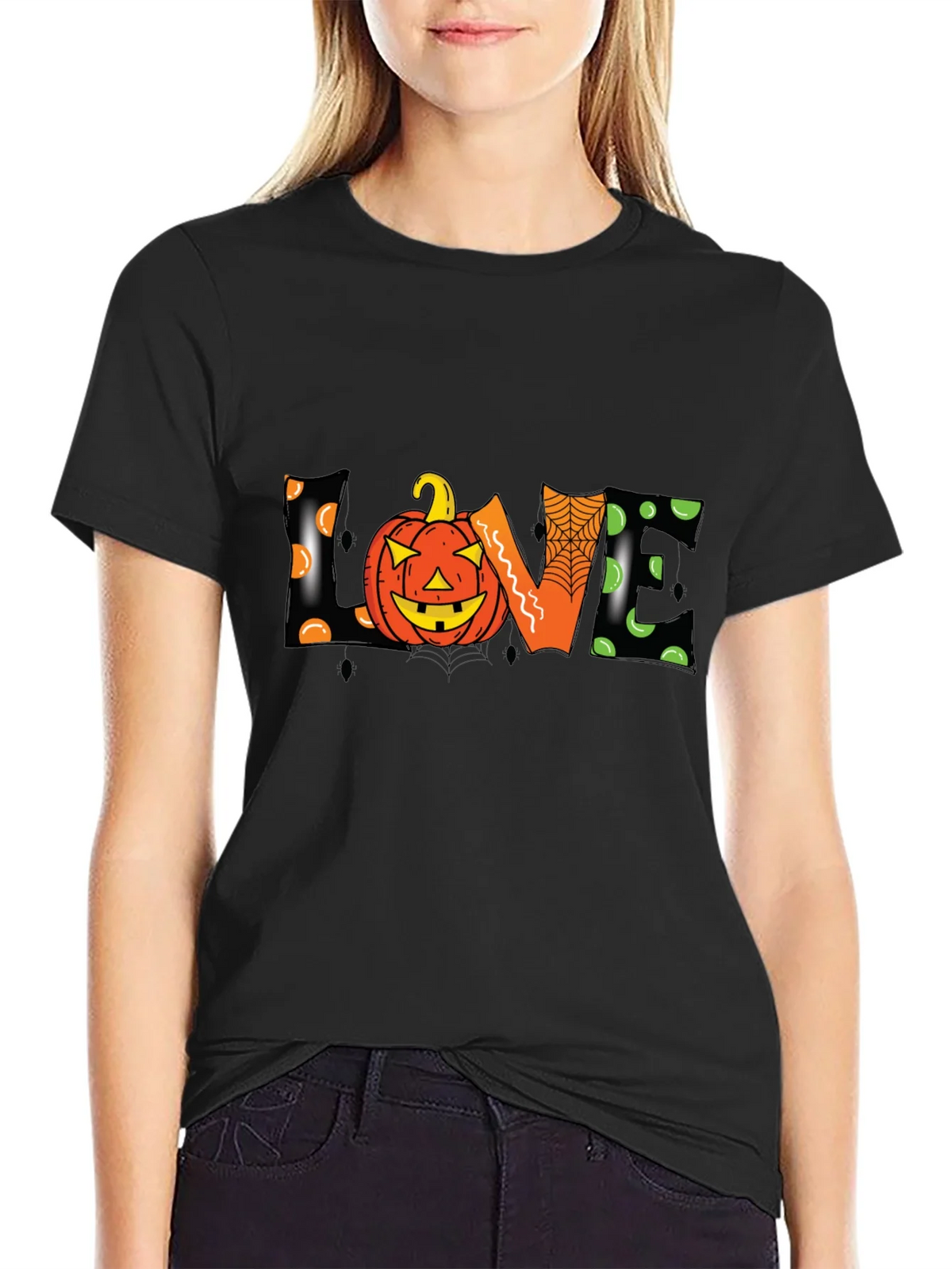 Halloween Love Pumpkin Graphic Tee product image 2