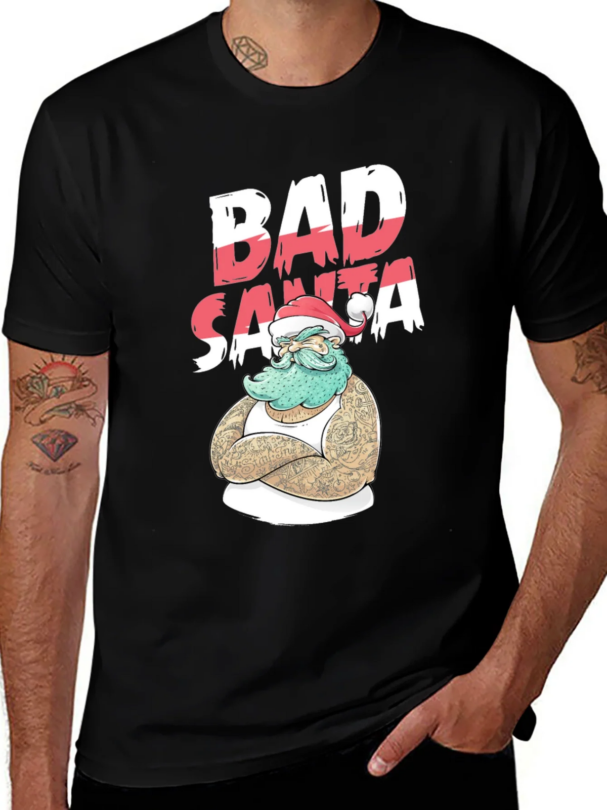Bad Santa T-Shirt - Holiday Humor Tee product image 1