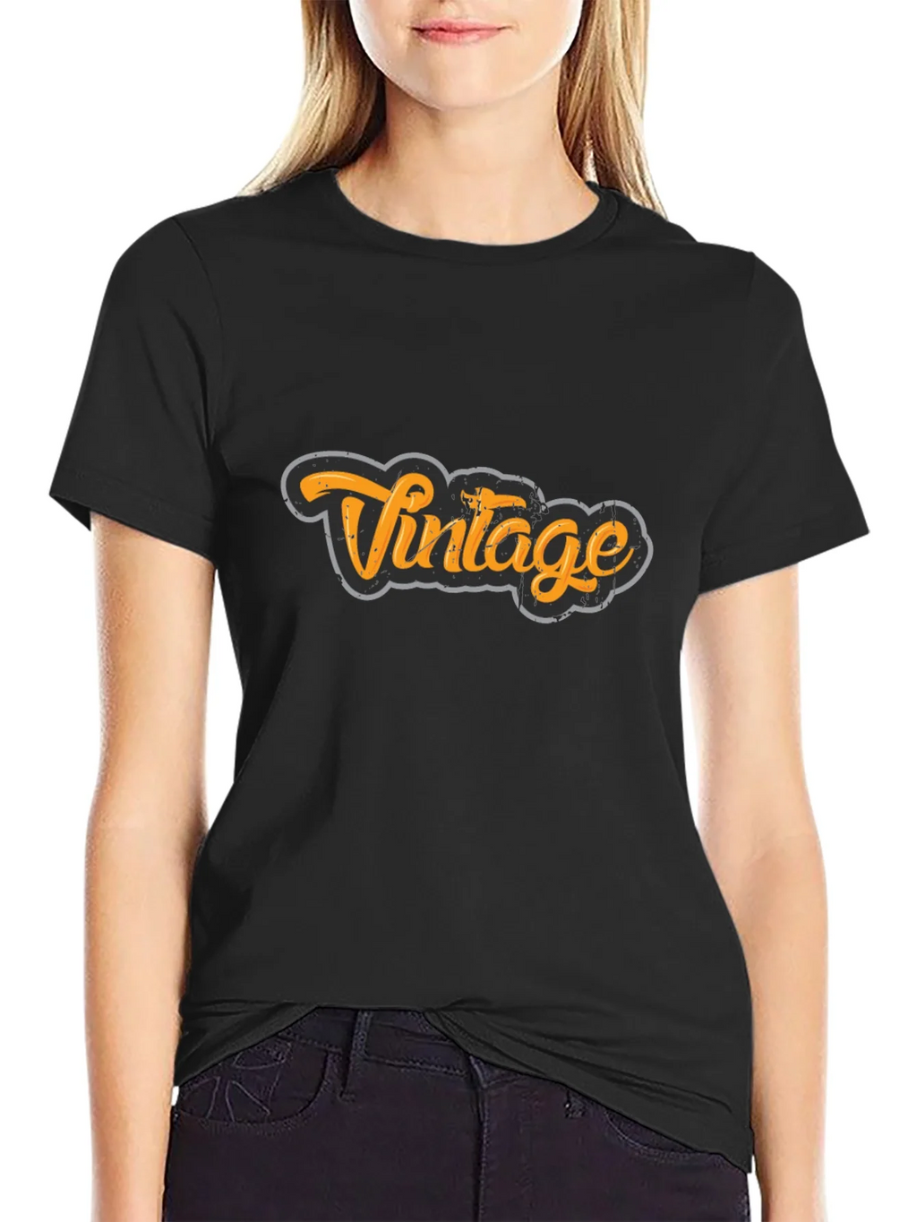 Vintage Style Black T-Shirt product image 2