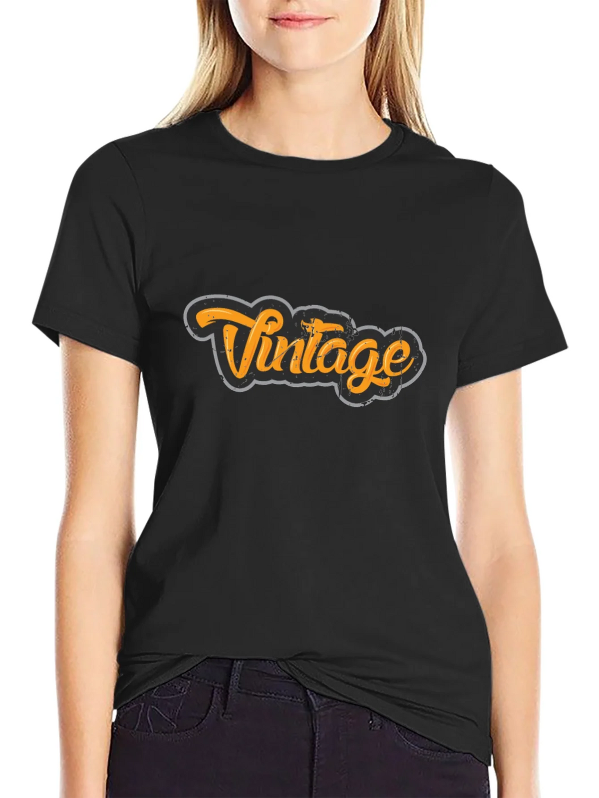 Vintage Style Black T-Shirt product image 2