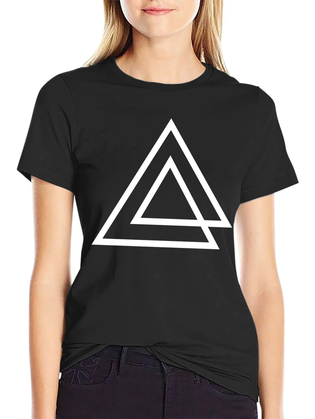 Geometric Triangle T-Shirt - Minimalist Style product image 2