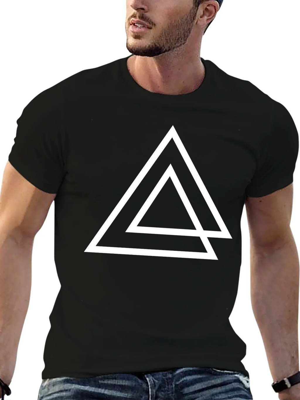 Geometric Triangle T-Shirt - Minimalist Style product image 6