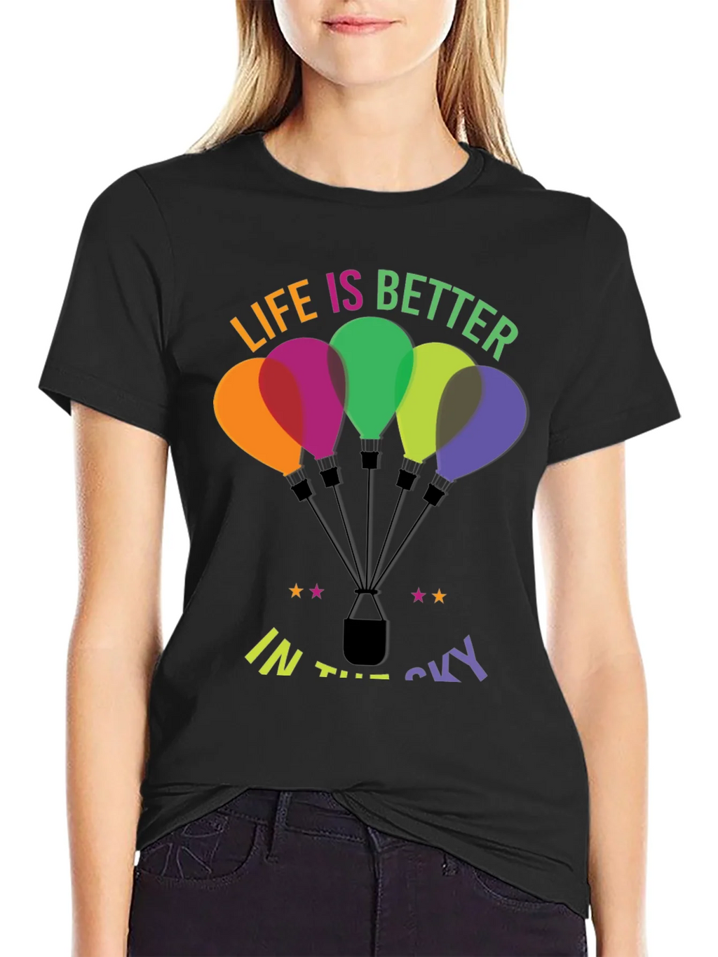 Life is Better in the Sky Hot Air Balloon Graphic Tee product image 2