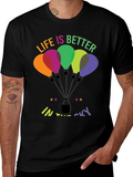 Life is Better in the Sky Hot Air Balloon Graphic Tee product image 1