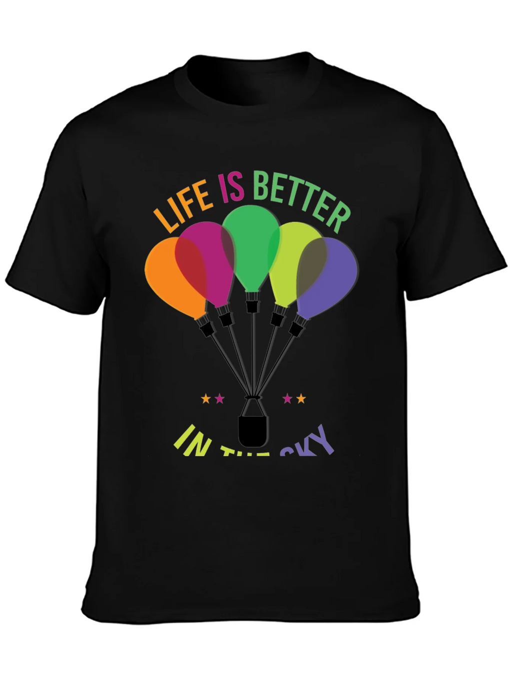 Life is Better in the Sky Hot Air Balloon Graphic Tee product image 3