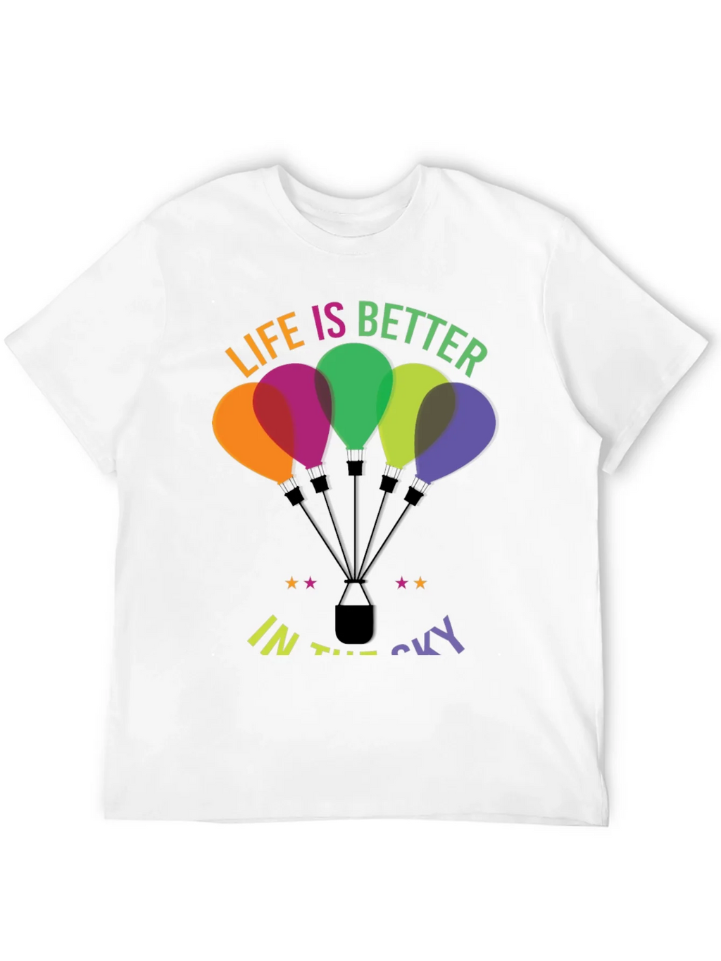 Life is Better in the Sky Hot Air Balloon Graphic Tee product image 10