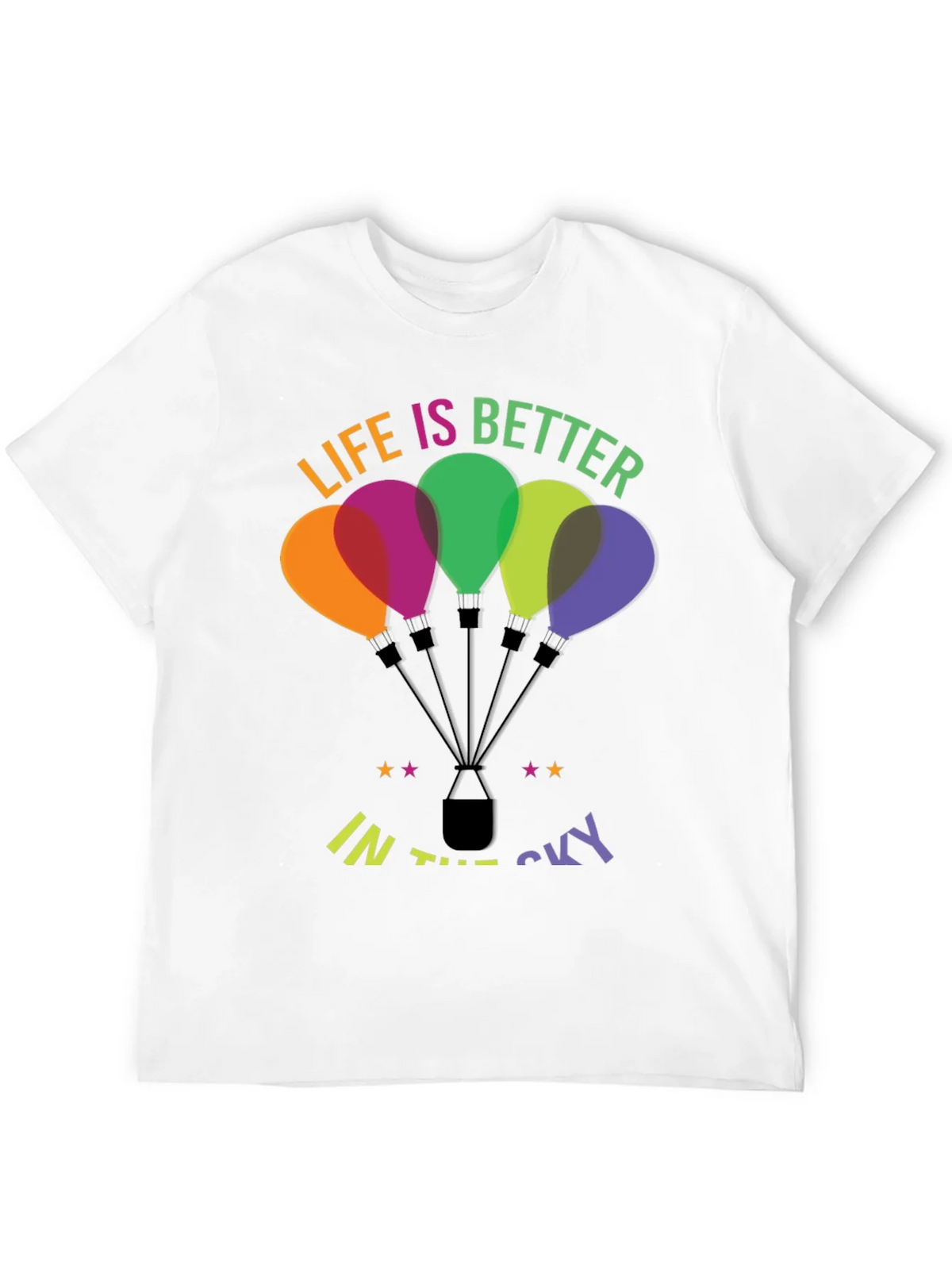 Life is Better in the Sky Hot Air Balloon Graphic Tee product image 10