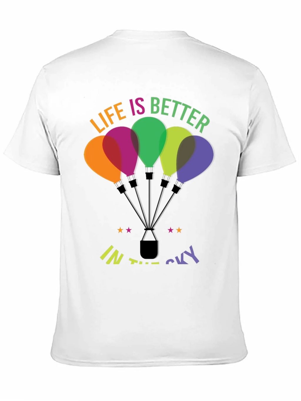 Life is Better in the Sky Hot Air Balloon Graphic Tee product image 9