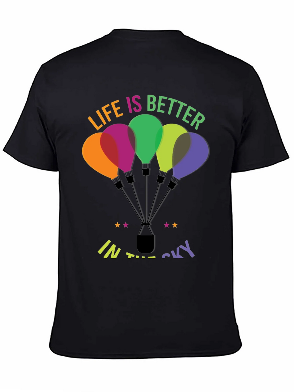 Life is Better in the Sky Hot Air Balloon Graphic Tee product image 4