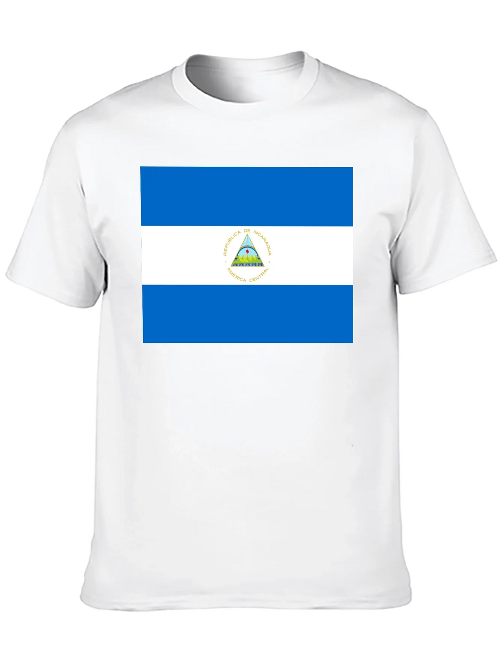 Nicaragua Flag T-Shirt - Black Cotton Tee product image 9