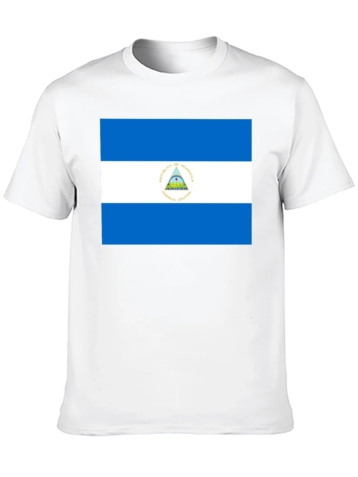 Nicaragua Flag T-Shirt - Black Cotton Tee product image 9