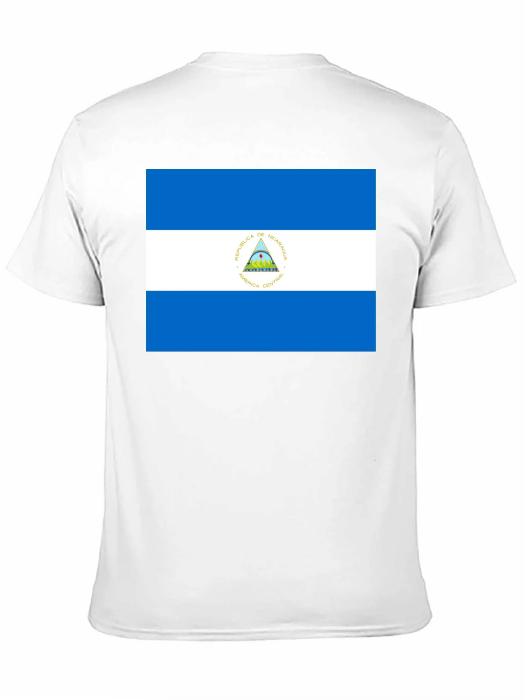 Nicaragua Flag T-Shirt - Black Cotton Tee product image 10