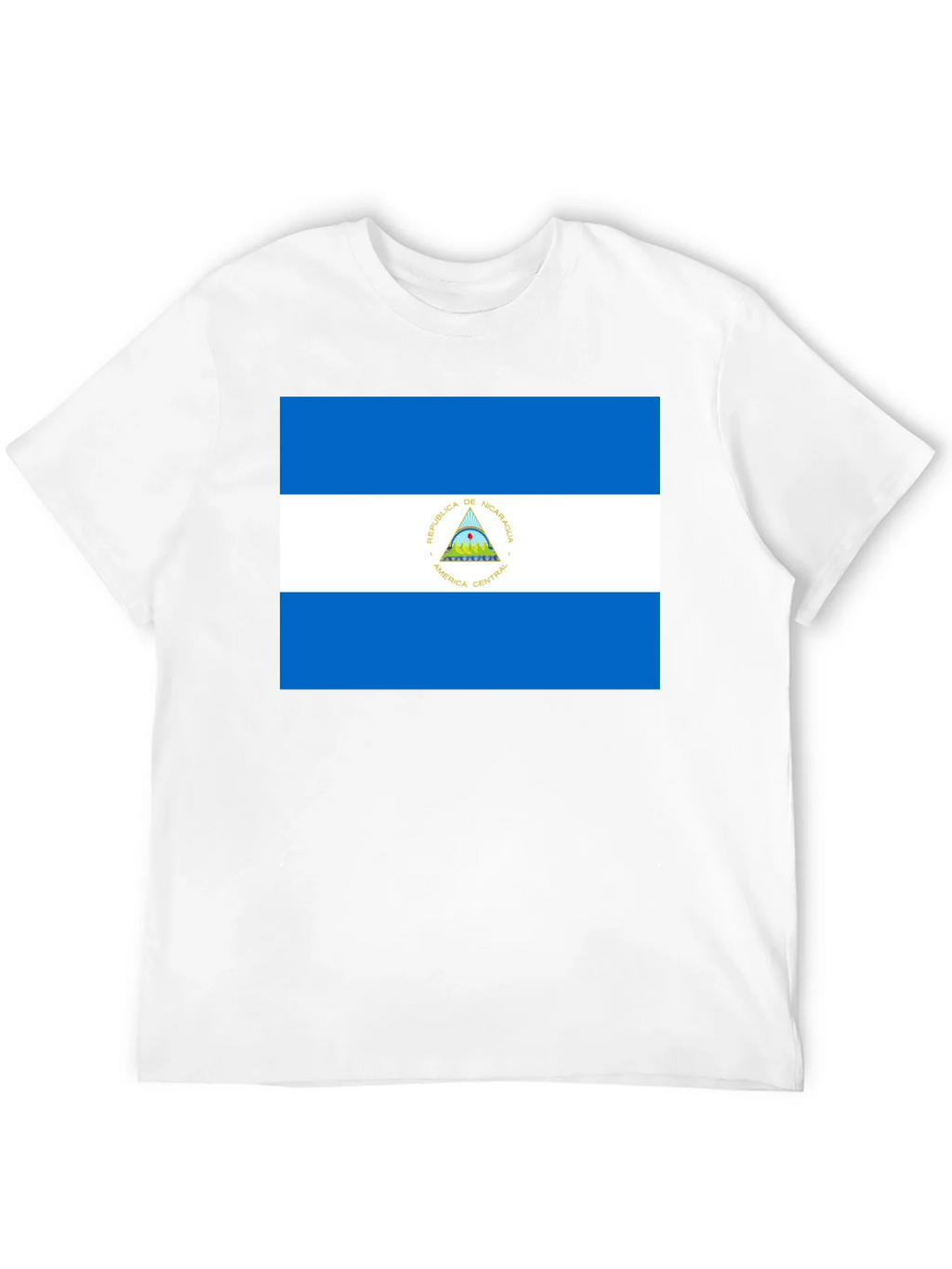 Nicaragua Flag T-Shirt - Black Cotton Tee product image 11