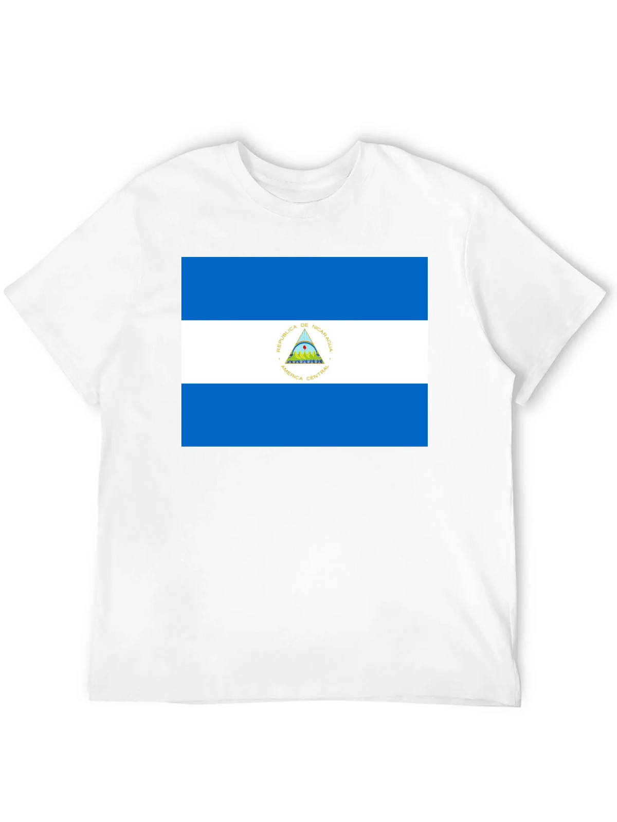 Nicaragua Flag T-Shirt - Black Cotton Tee product image 11