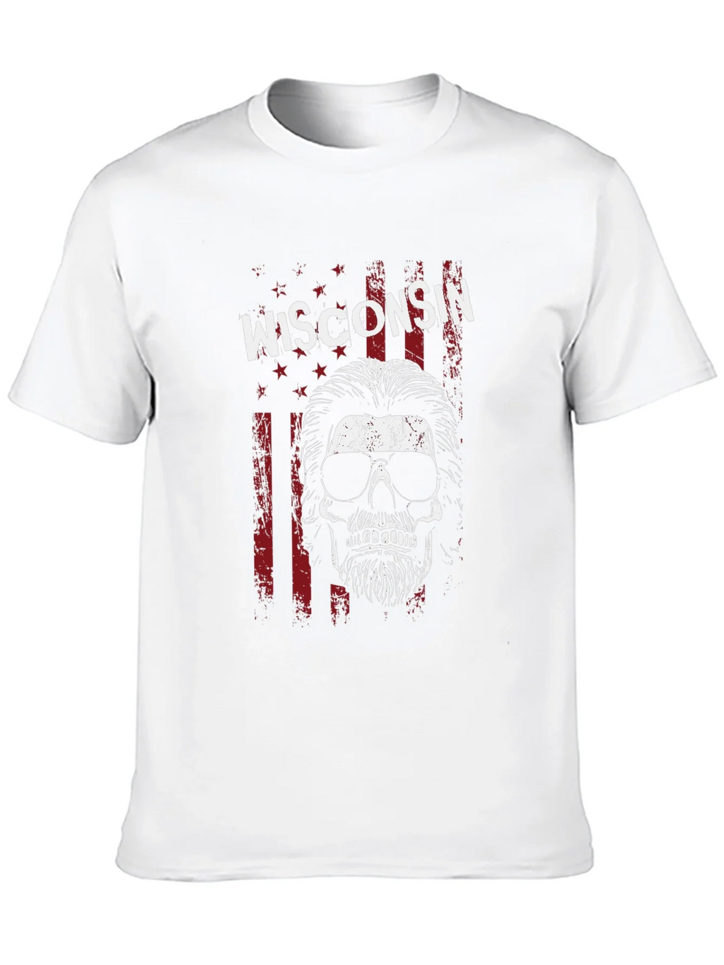 Wisconsin Skull Graphic Tee - USA Patriotic Shirt product image 9
