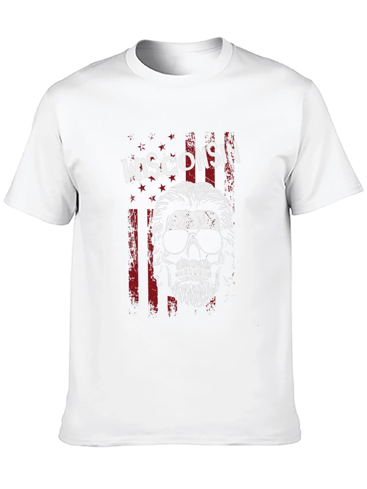 Wisconsin Skull Graphic Tee - USA Patriotic Shirt product image 9