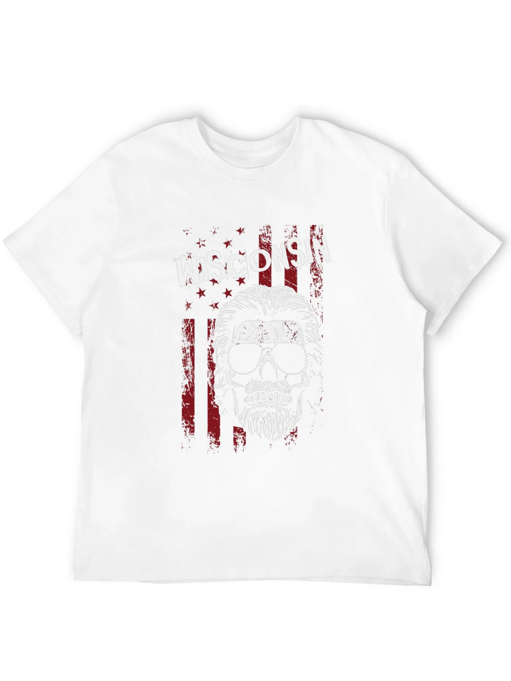 Wisconsin Skull Graphic Tee - USA Patriotic Shirt product image 11
