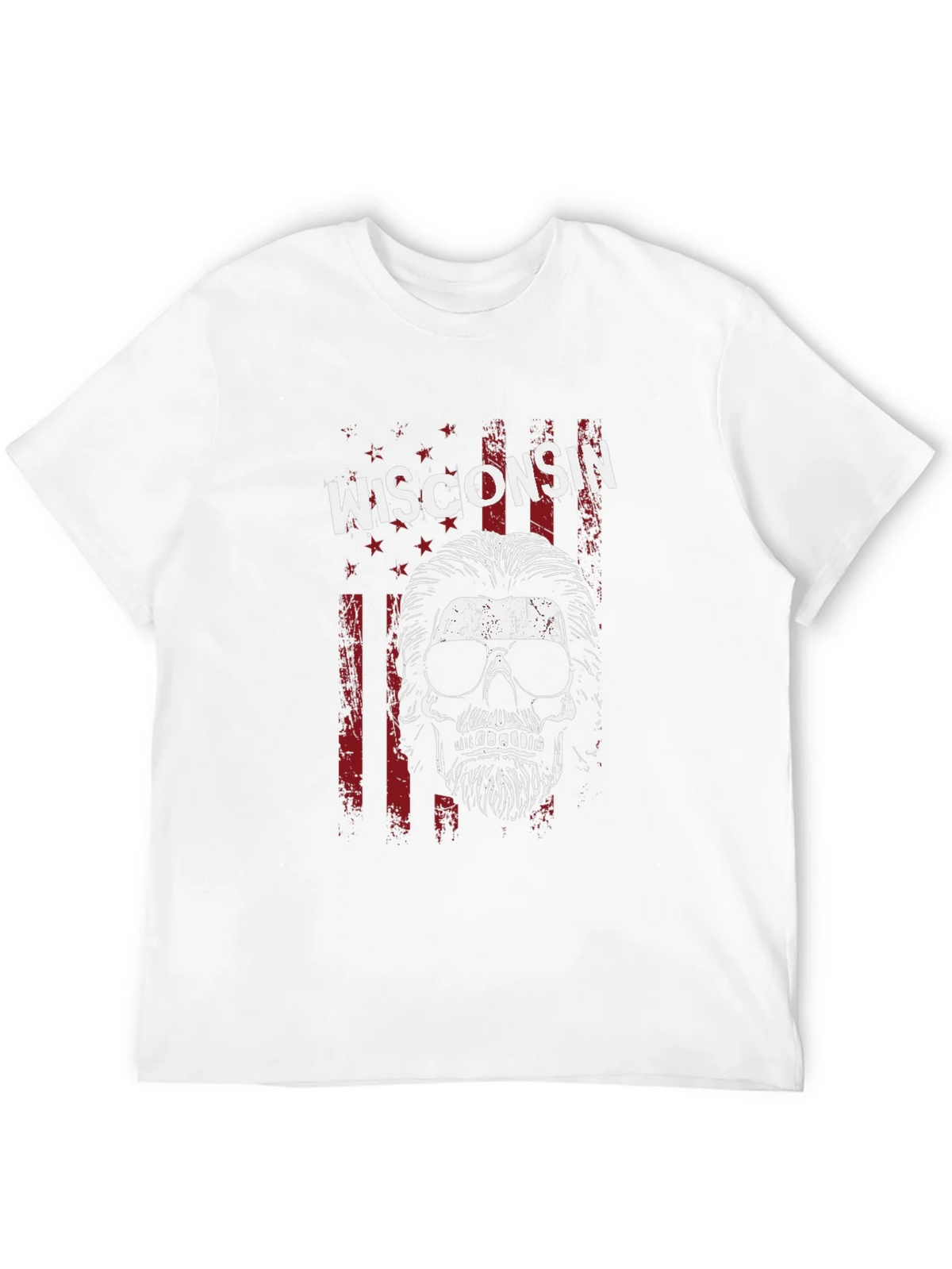 Wisconsin Skull Graphic Tee - USA Patriotic Shirt product image 11